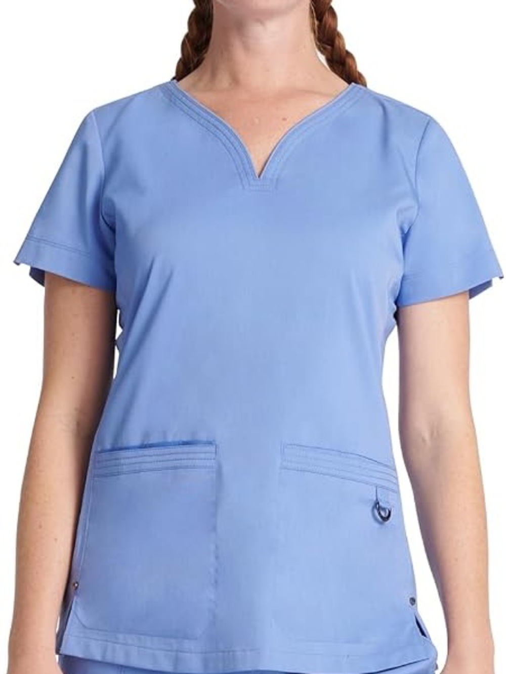 Purple Label healing hands Set Light Blue Short Sleeve V-Neck Scrub Top